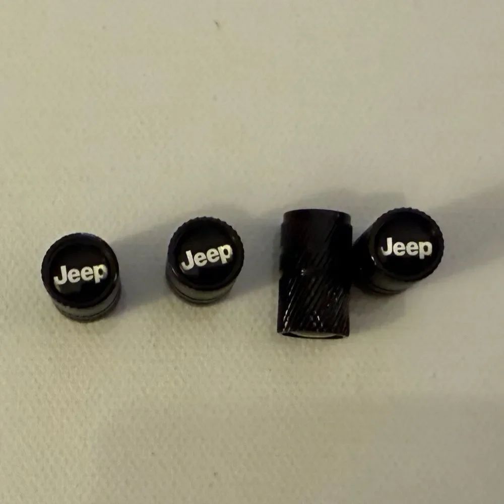 Jeep Valve Stem Caps in Black Set of 4 NWT